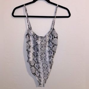 Pretty Little Thing Snakeskin Bodysuit